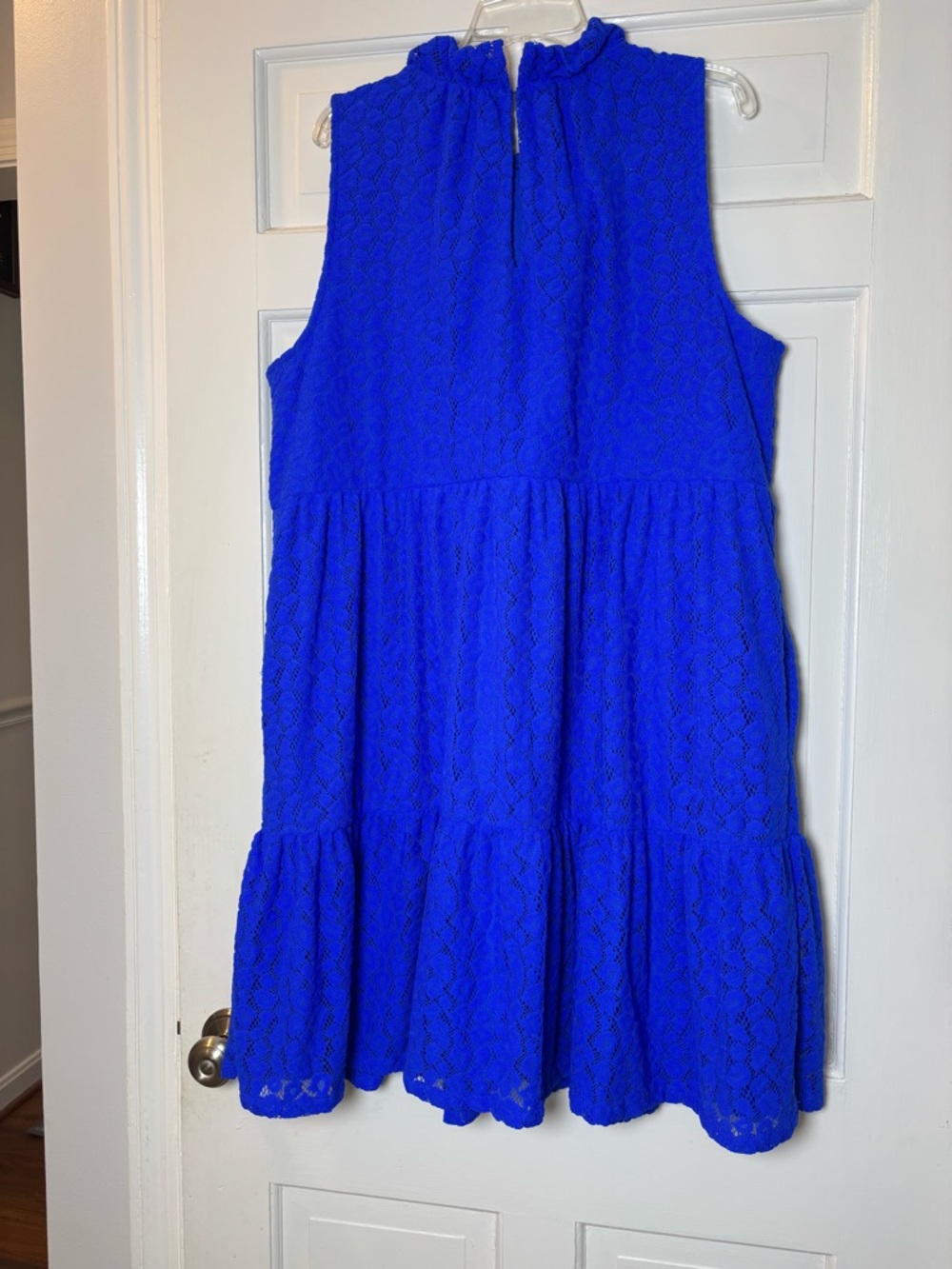 Lily Pulitzer Women’s 2X Cobalt Blue Lace Tiered Dress Excellent Condition - Picture 3 of 8